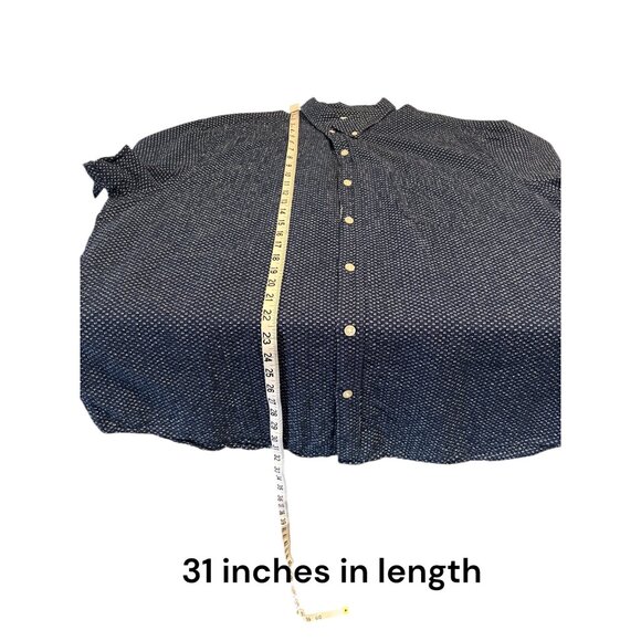 Bonobos Mens Navy Blue Polka Dot Short Sleeve Button-Up Shirt XXL Standard Fit 1 - Picture 6 of 6